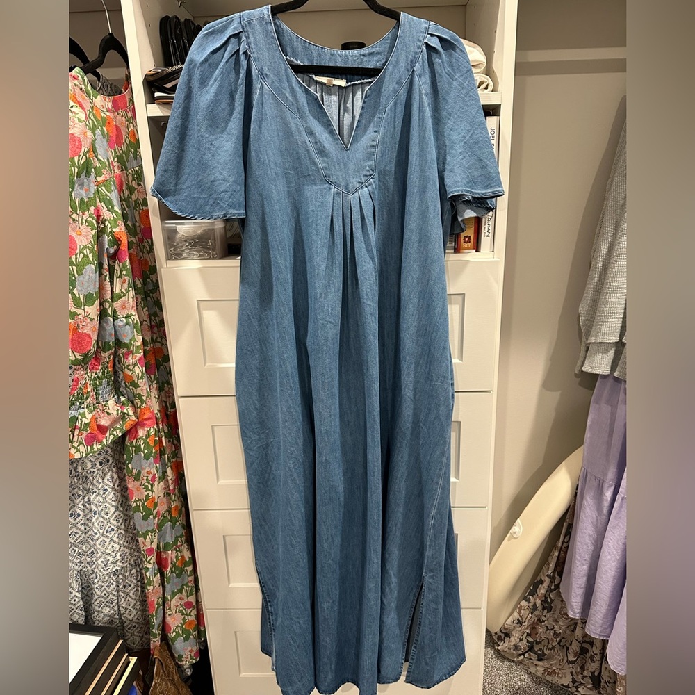 Easel Blue Denim Dress